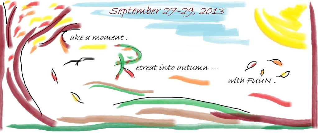 Computer generated poster for autumn retreat