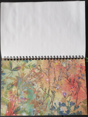 Inside back cover of gluebook gift calendar