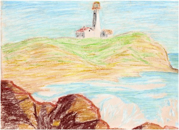 Lighthouse pastel drawing