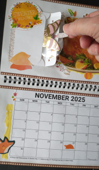 November page pocket gluebook gift calendar