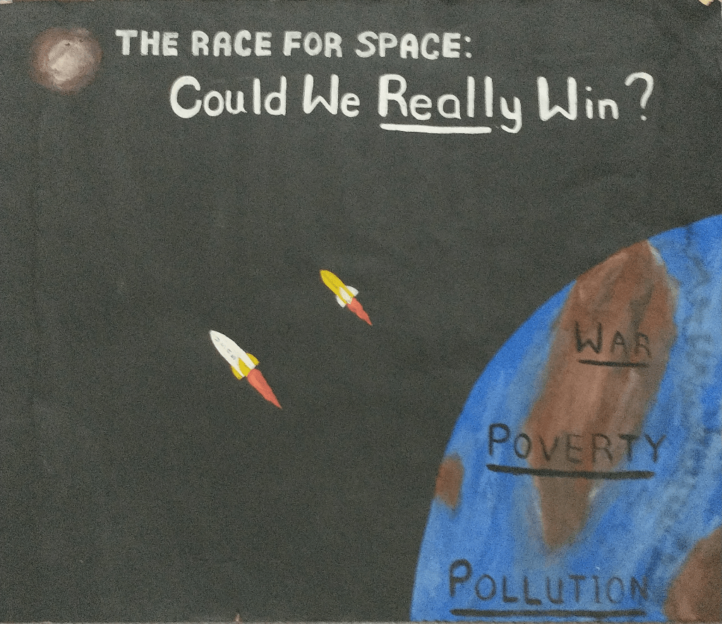 Race for space poster from circa 1970